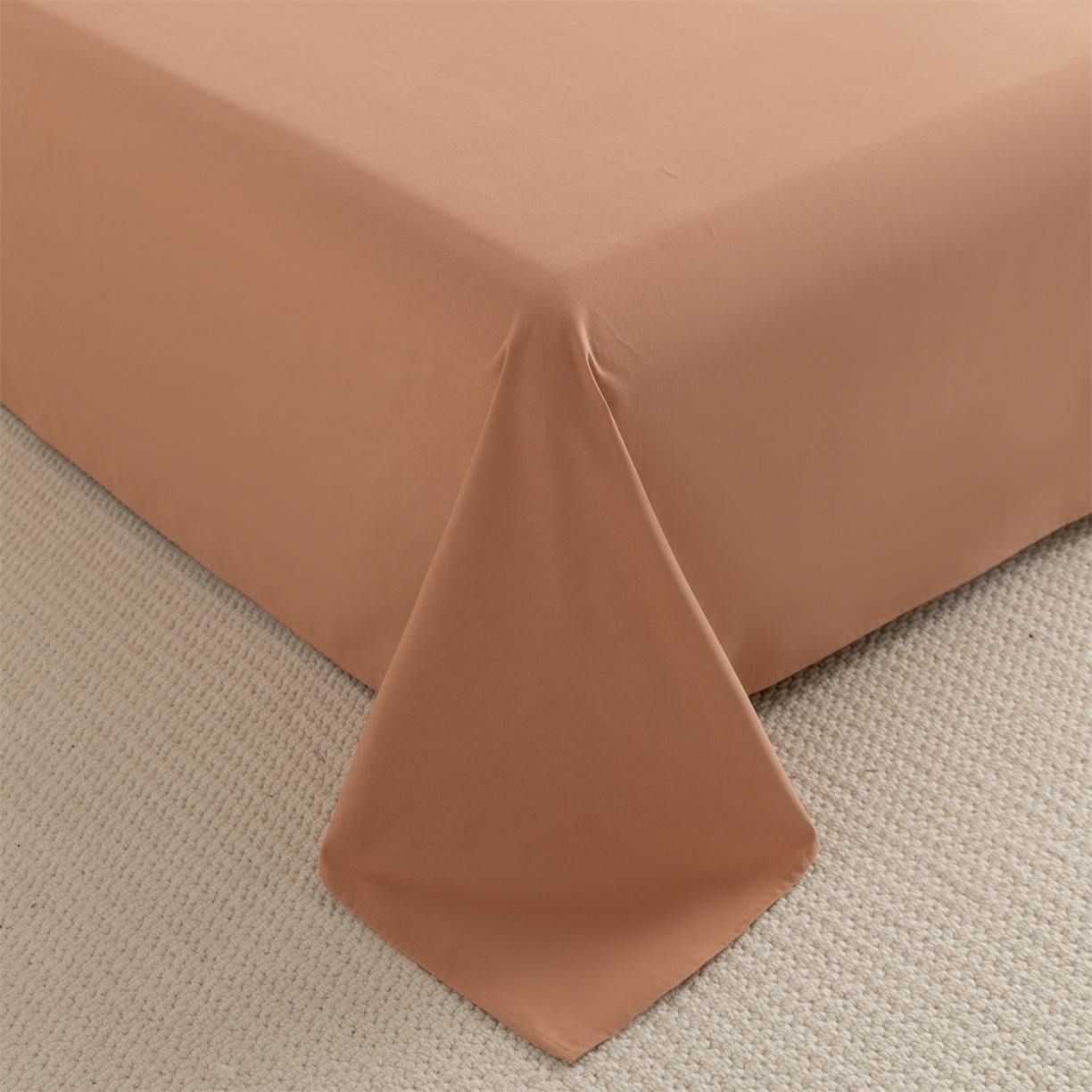 91家纺网 家纺一手货源 找家纺 宝时兰 2025新款加厚100%全棉高支高密长绒棉纯色磨毛床单纯棉单件床单-系列二【提供买家秀/可定制其他尺寸】 琥珀橙