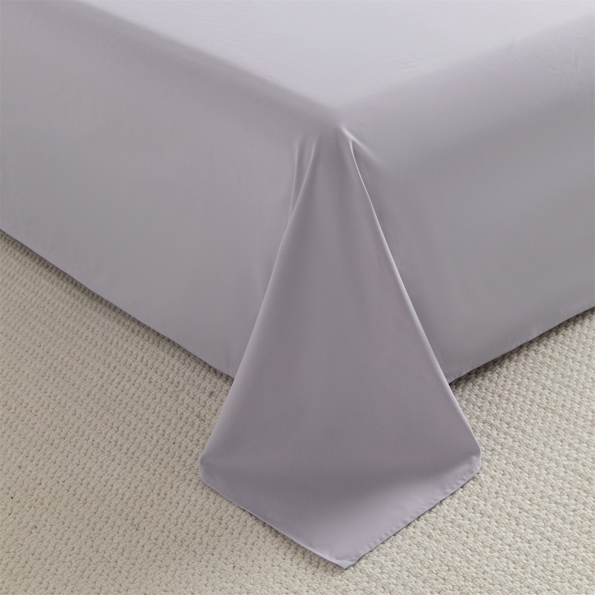 91家纺网 家纺一手货源 找家纺 宝时兰 2025新款加厚100%全棉高支高密长绒棉纯色磨毛床单纯棉单件床单-系列二【提供买家秀/可定制其他尺寸】 丁香紫