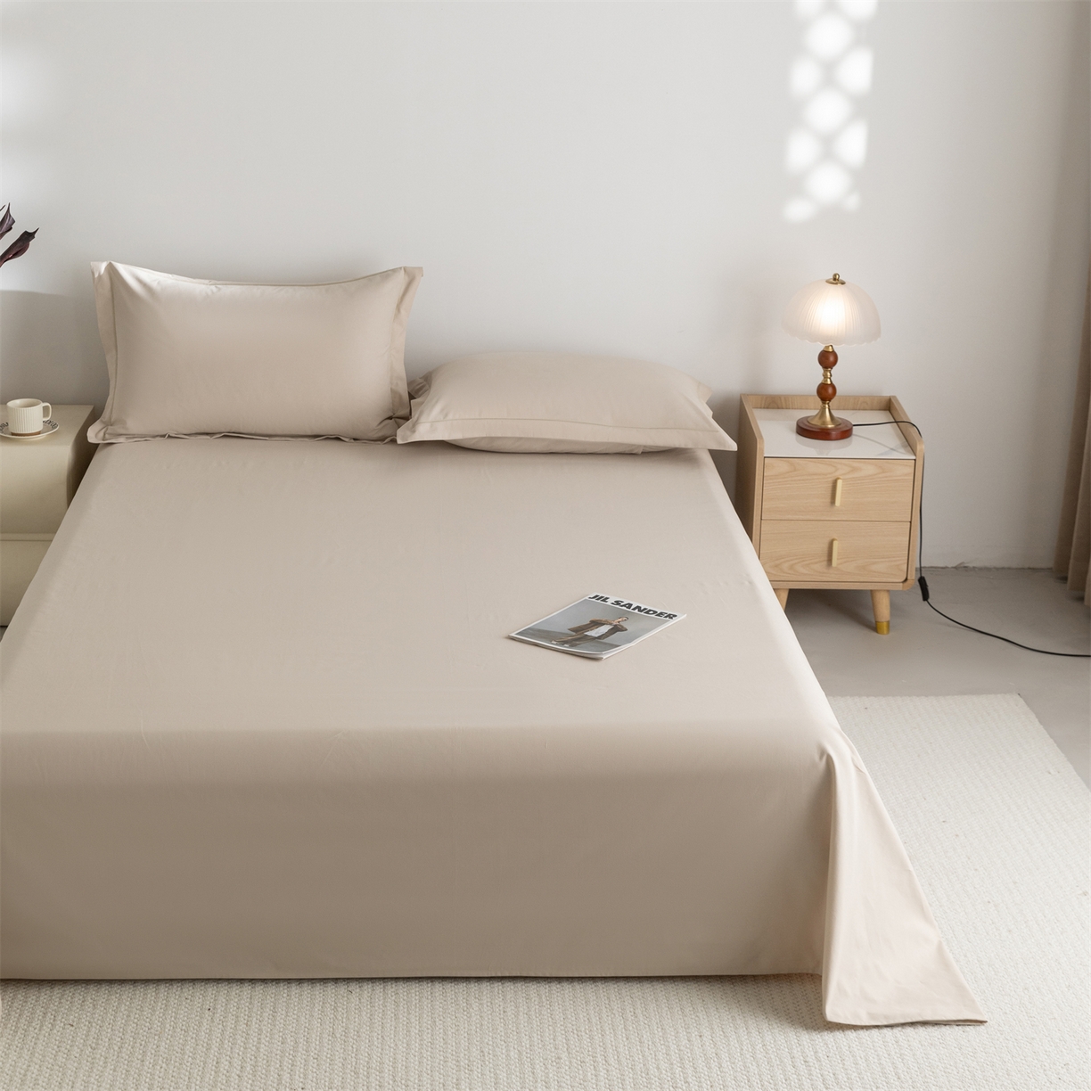 91家纺网 家纺一手货源 找家纺 宝时兰 2025新款加厚100%全棉高支高密长绒棉纯色磨毛床单纯棉单件床单-系列二【提供买家秀/可定制其他尺寸】 米卡