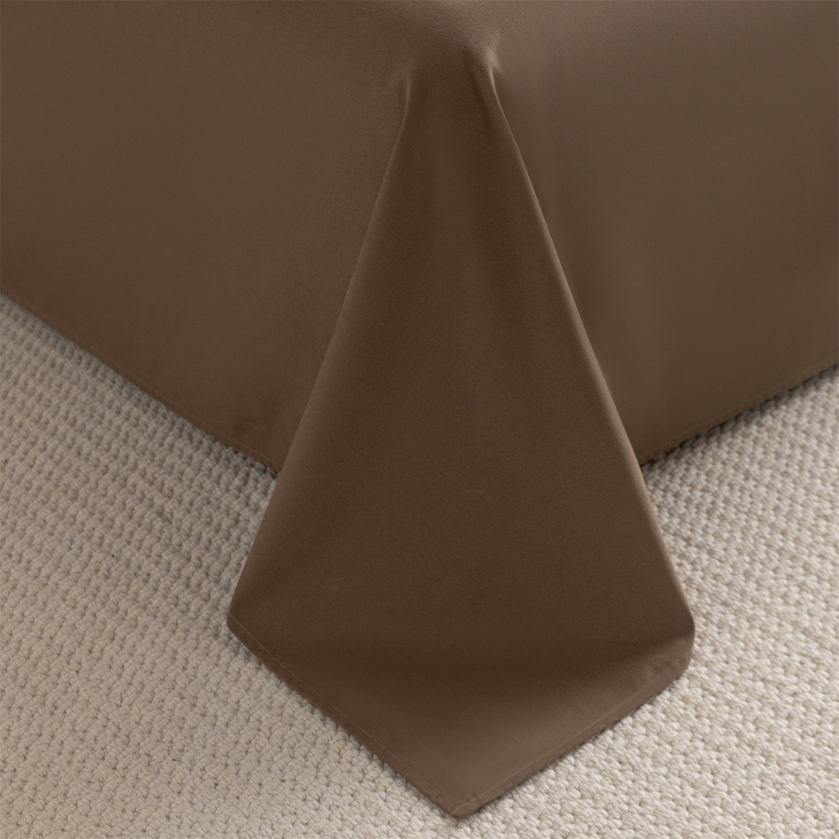 91家纺网 家纺一手货源 找家纺 宝时兰 2025新款加厚100%全棉高支高密长绒棉纯色磨毛床单纯棉单件床单-系列二【提供买家秀/可定制其他尺寸】 摩卡棕