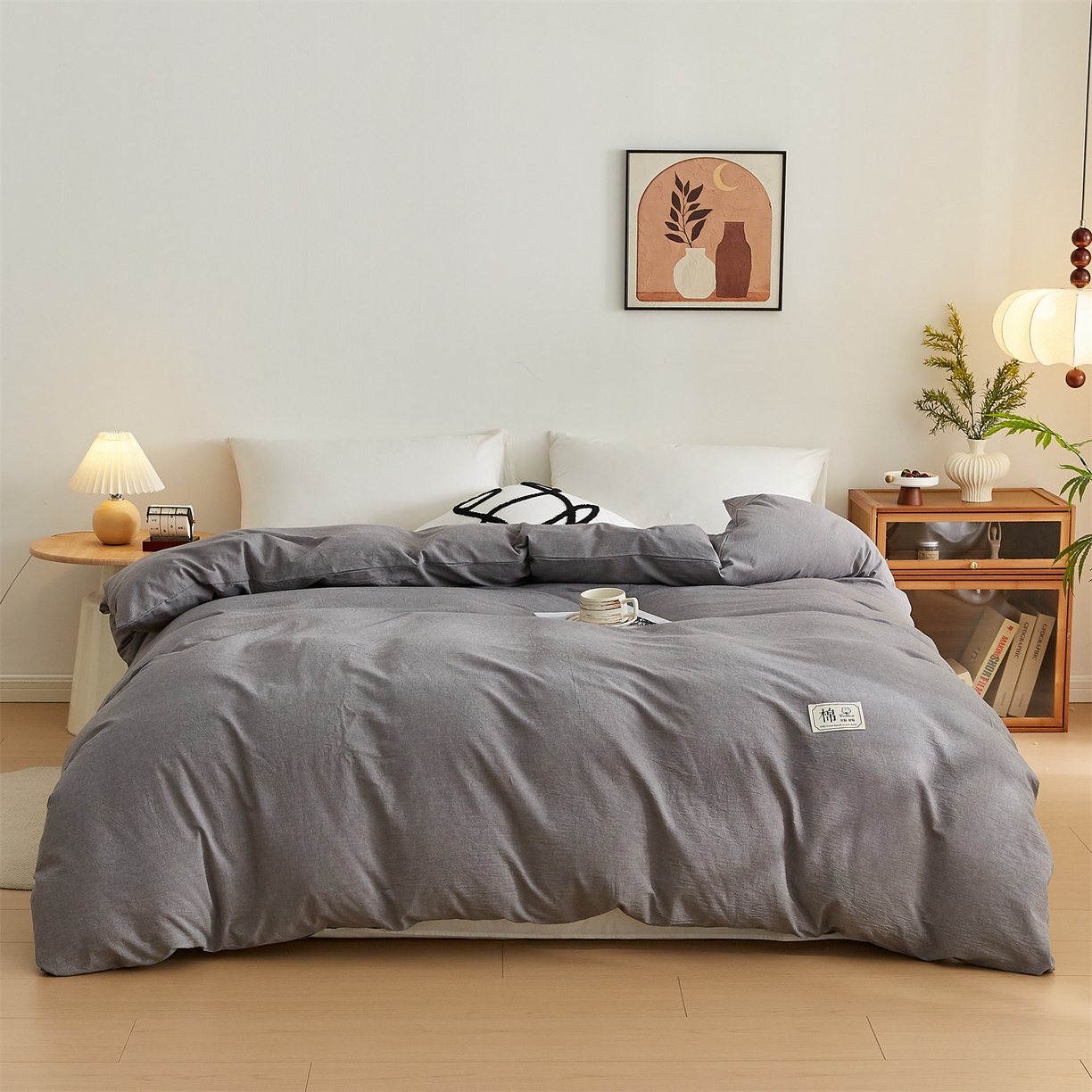 91家纺网 家纺一手货源 找家纺 凡心 2025新款可拆洗冬被被子被芯 雅致灰