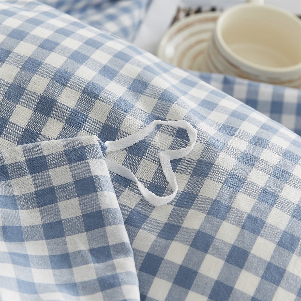 91家纺网 家纺一手货源 找家纺 凡心 2025新款可拆洗冬被被子被芯 蓝小格