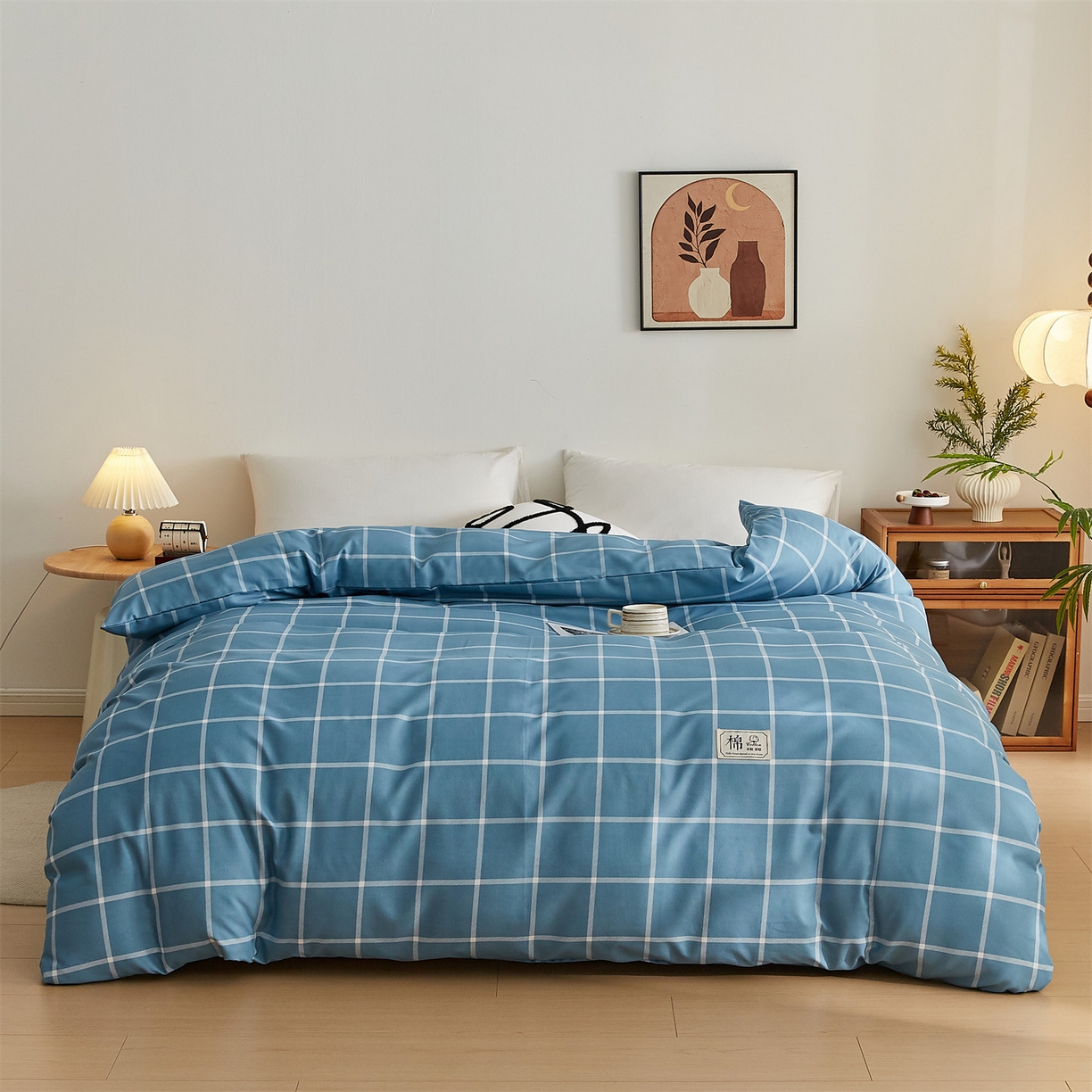 91家纺网 家纺一手货源 找家纺 凡心 2025新款可拆洗冬被被子被芯 豆蔻蓝