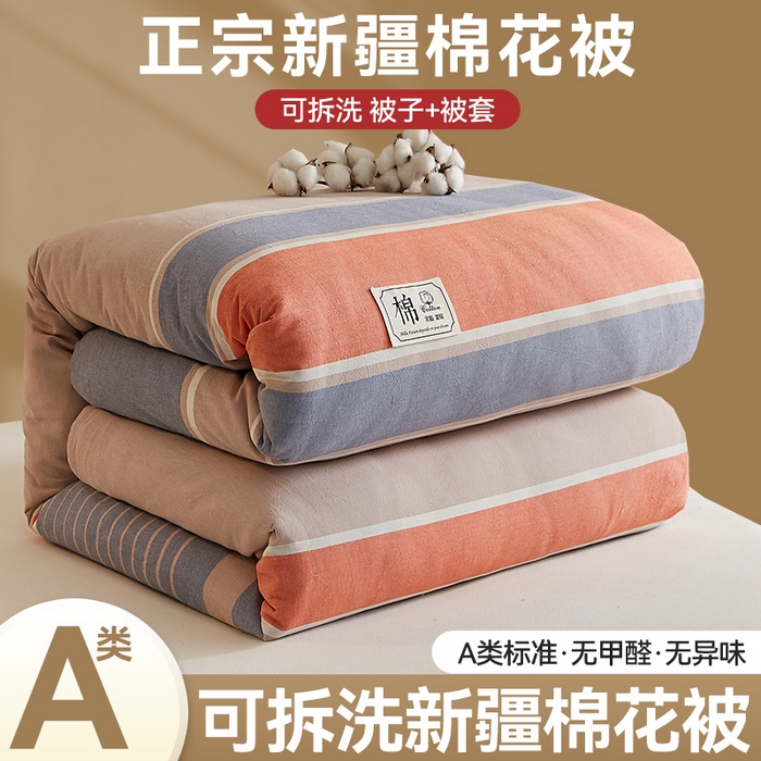 91家纺网 家纺一手货源 找家纺 凡心 2025新款可拆洗冬被被子被芯 莱卡条