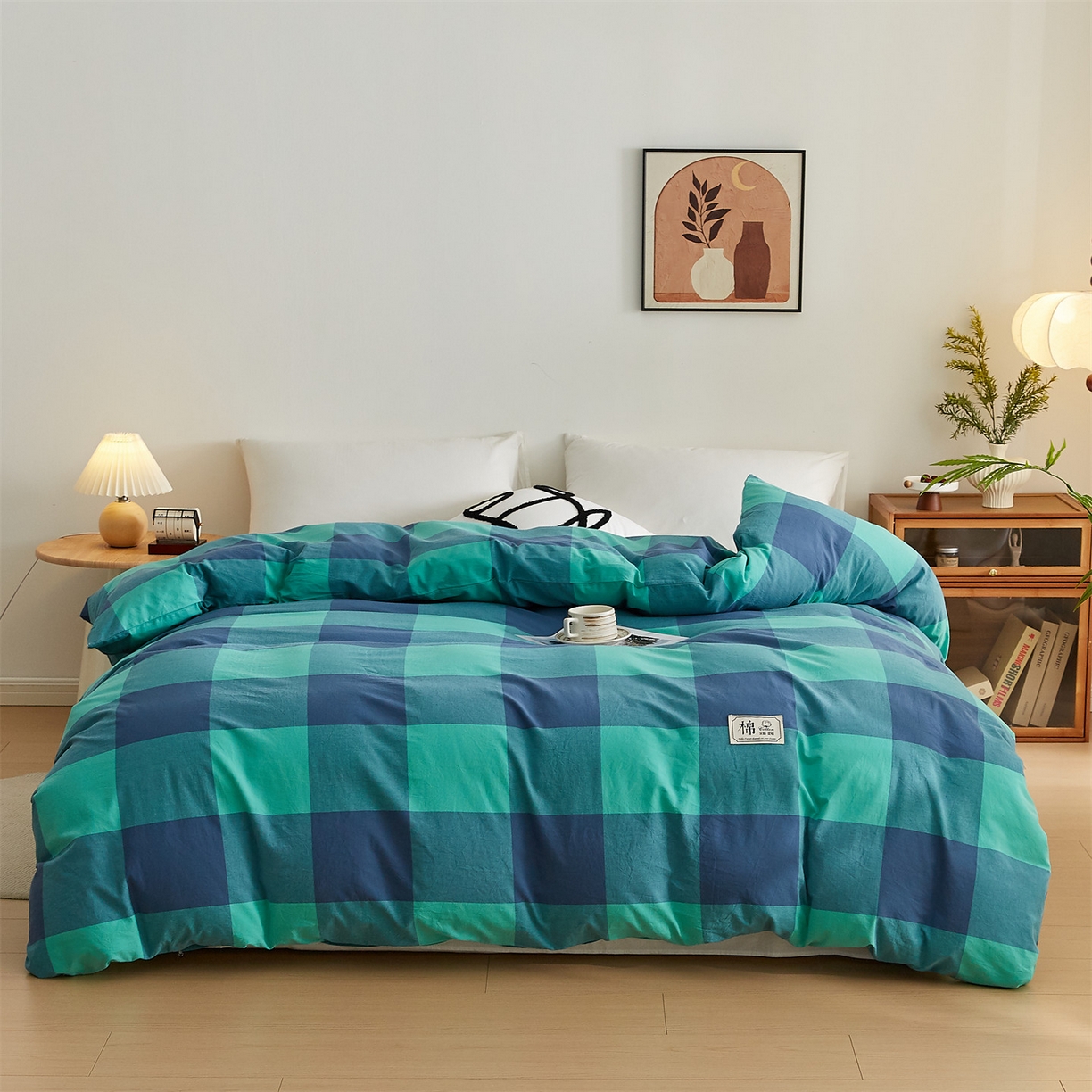 91家纺网 家纺一手货源 找家纺 凡心 2025新款可拆洗冬被被子被芯 绿大格