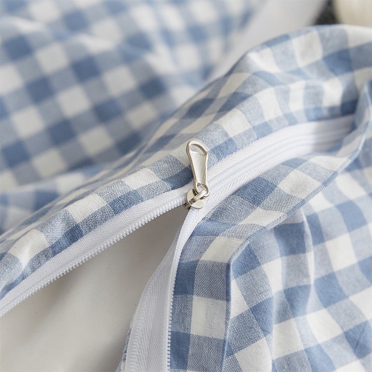 91家纺网 家纺一手货源 找家纺 凡心 2025新款可拆洗冬被被子被芯 蓝小格