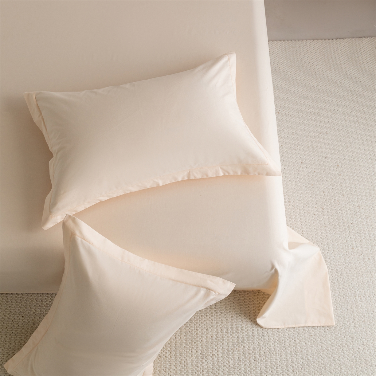 91家纺网 家纺一手货源 找家纺 宝时兰 2025新款加厚100%全棉高支高密长绒棉纯色磨毛床单纯棉单件床单-系列二【提供买家秀/可定制其他尺寸】 奶黄