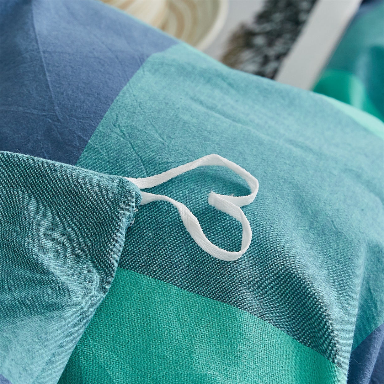 91家纺网 家纺一手货源 找家纺 凡心 2025新款可拆洗冬被被子被芯 绿大格