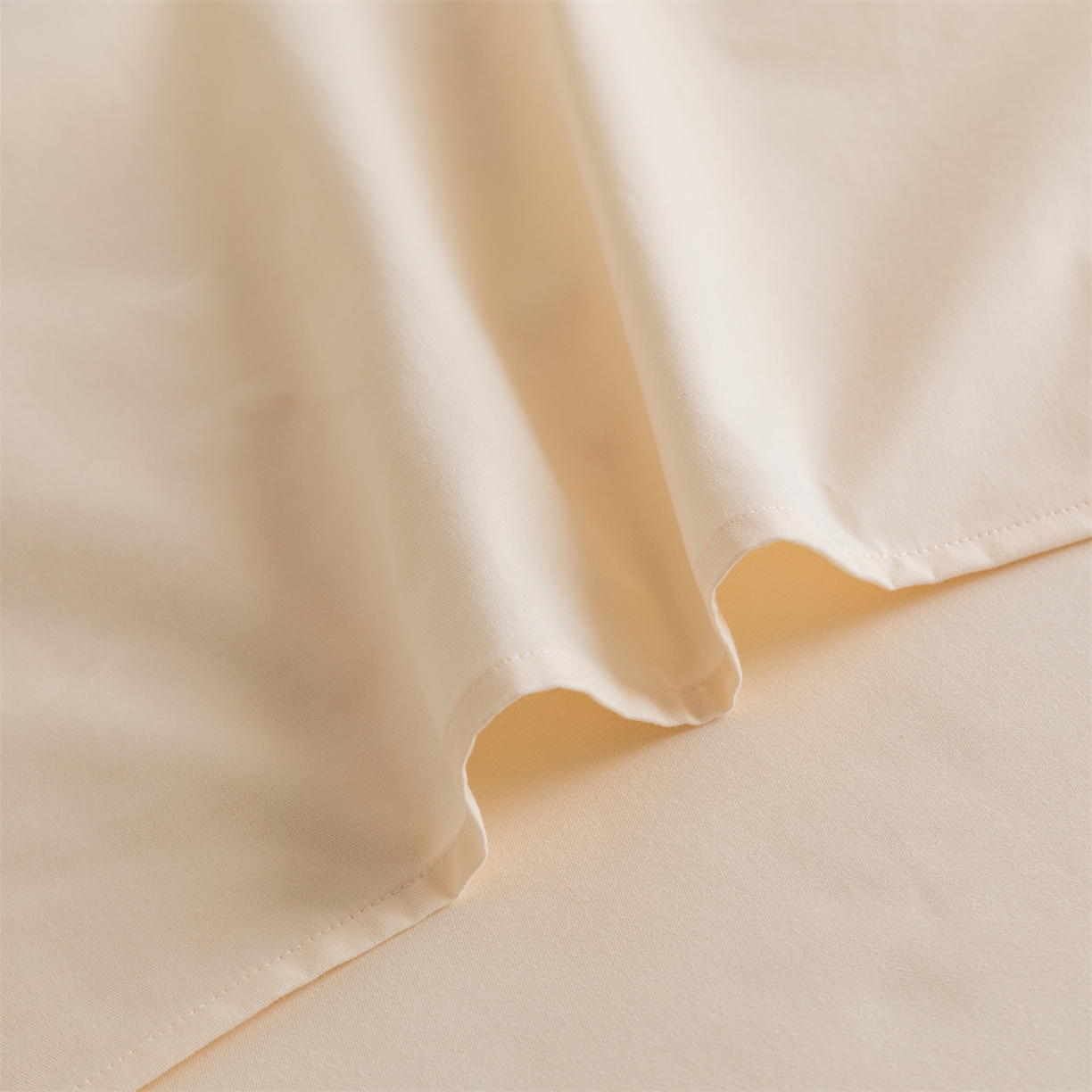 91家纺网 家纺一手货源 找家纺 宝时兰 2025新款加厚100%全棉高支高密长绒棉纯色磨毛床单纯棉单件床单-系列二【提供买家秀/可定制其他尺寸】 奶黄