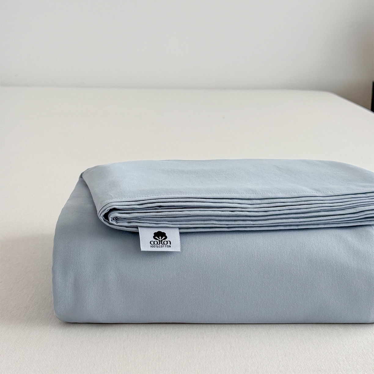 91家纺网 家纺一手货源 找家纺 宝时兰 2025新款加厚100%全棉高支高密长绒棉纯色磨毛床单纯棉单件床单-系列二【提供买家秀/可定制其他尺寸】 晴山蓝