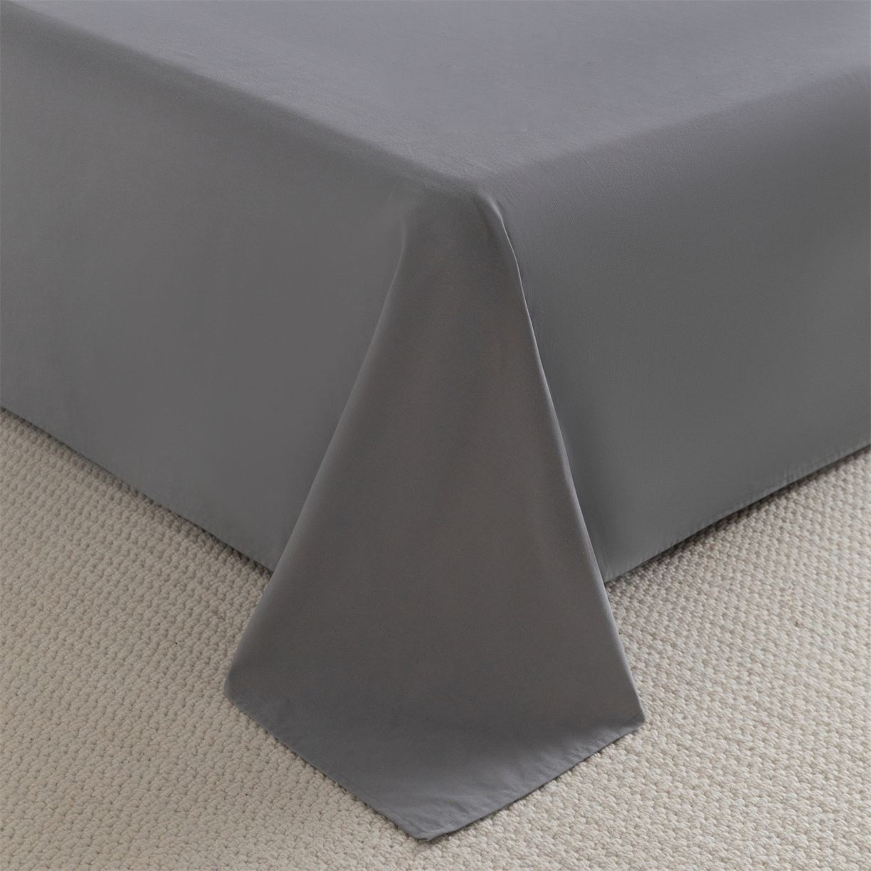 91家纺网 家纺一手货源 找家纺 宝时兰 2025新款加厚100%全棉高支高密长绒棉纯色磨毛床单纯棉单件床单-系列二【提供买家秀/可定制其他尺寸】 深空灰