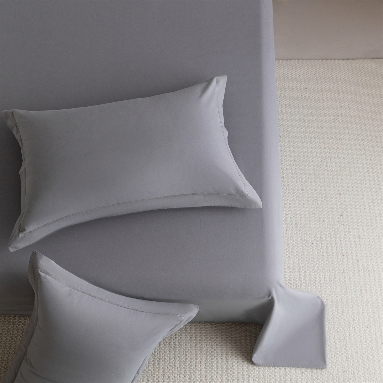 91家纺网 家纺一手货源 找家纺 宝时兰 2025新款加厚100%全棉高支高密长绒棉纯色磨毛床单纯棉单件床单-系列二【提供买家秀/可定制其他尺寸】 深空灰