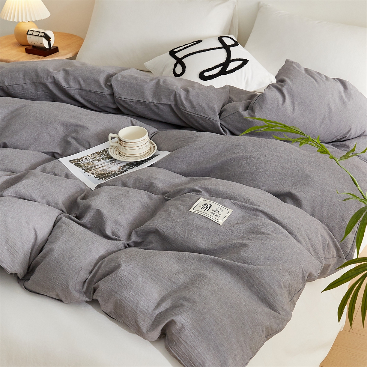 91家纺网 家纺一手货源 找家纺 凡心 2025新款可拆洗冬被被子被芯 雅致灰