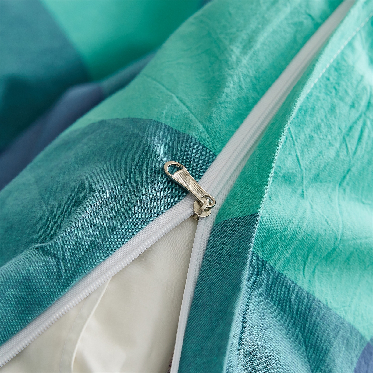 91家纺网 家纺一手货源 找家纺 凡心 2025新款可拆洗冬被被子被芯 绿大格