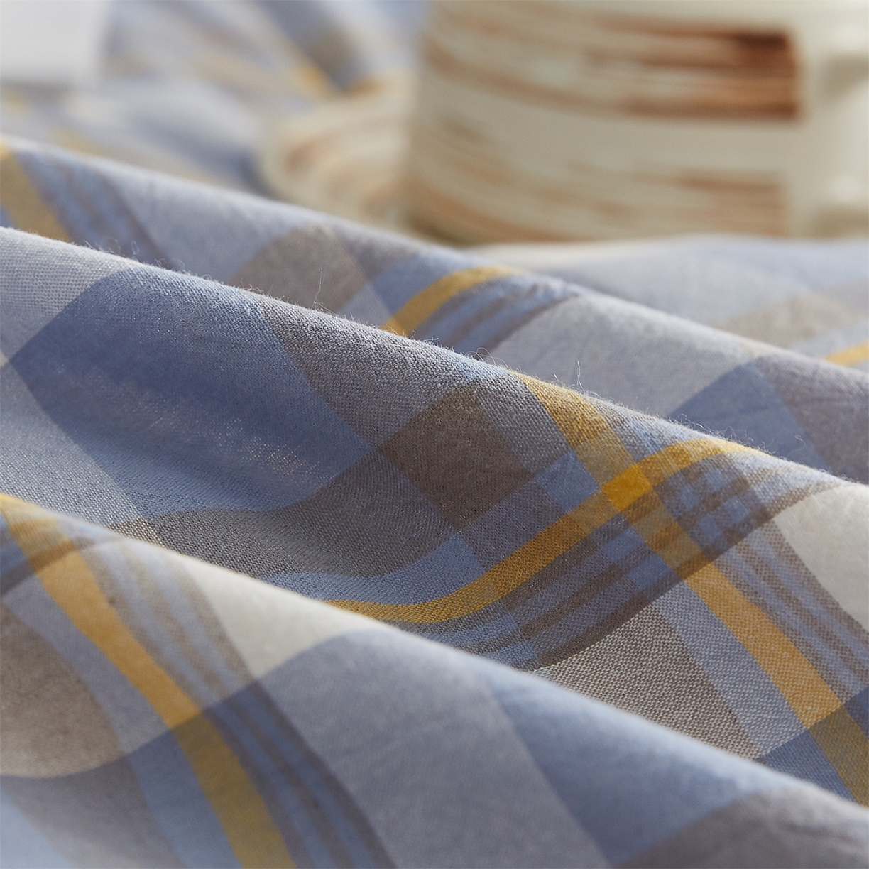 91家纺网 家纺一手货源 找家纺 凡心 2025新款可拆洗冬被被子被芯 蓝中格