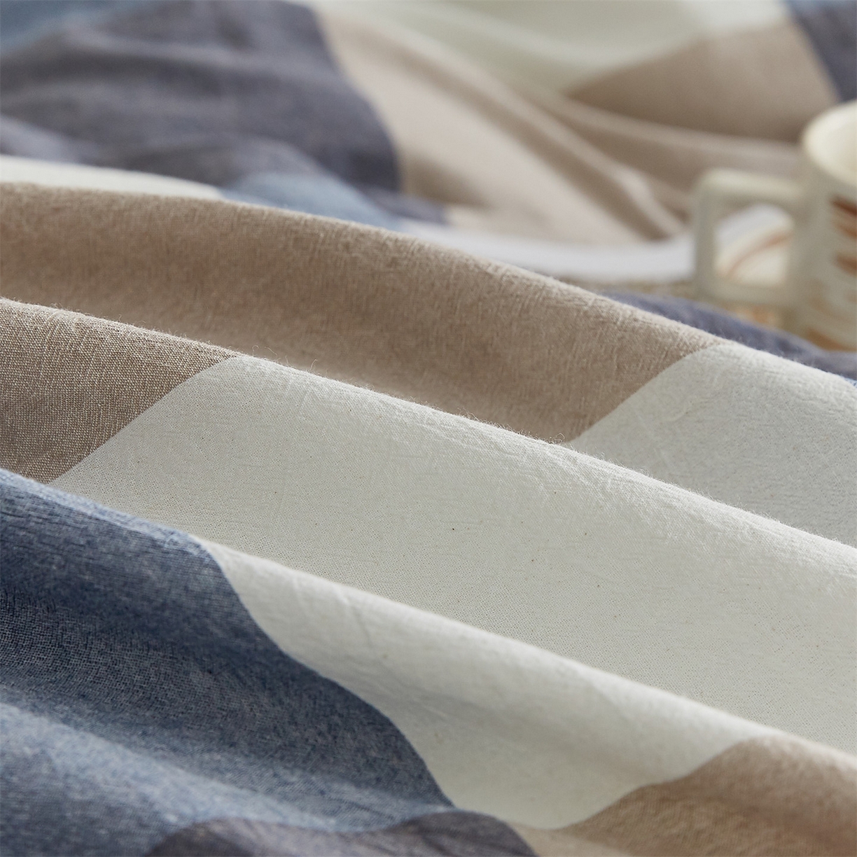 91家纺网 家纺一手货源 找家纺 凡心 2025新款可拆洗冬被被子被芯 蓝大格