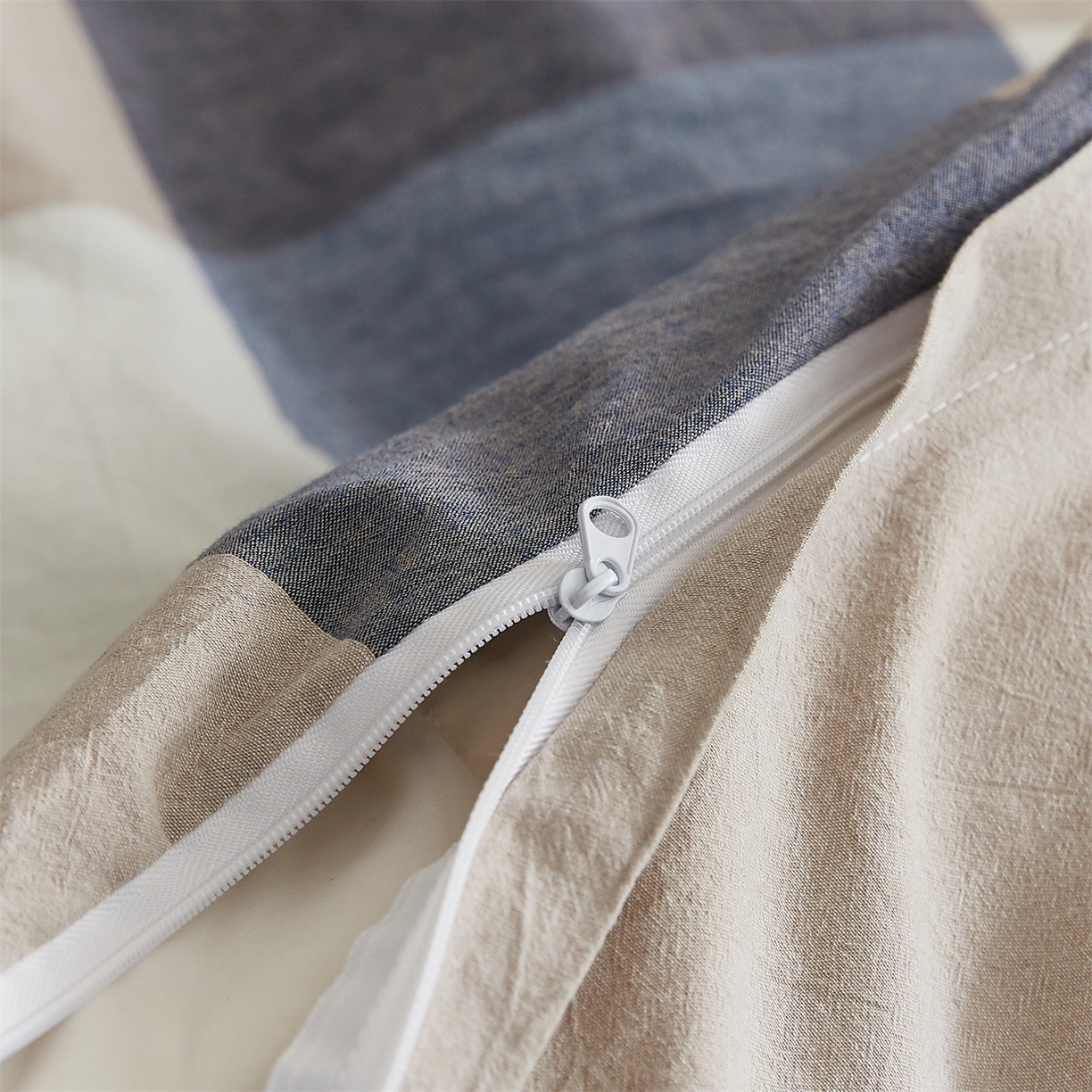 91家纺网 家纺一手货源 找家纺 凡心 2025新款可拆洗冬被被子被芯 蓝大格