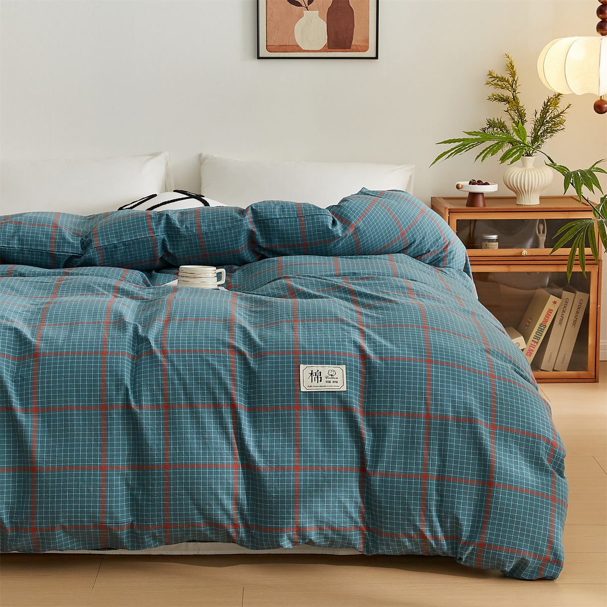 91家纺网 家纺一手货源 找家纺 凡心 2025新款可拆洗冬被被子被芯 雅格绿