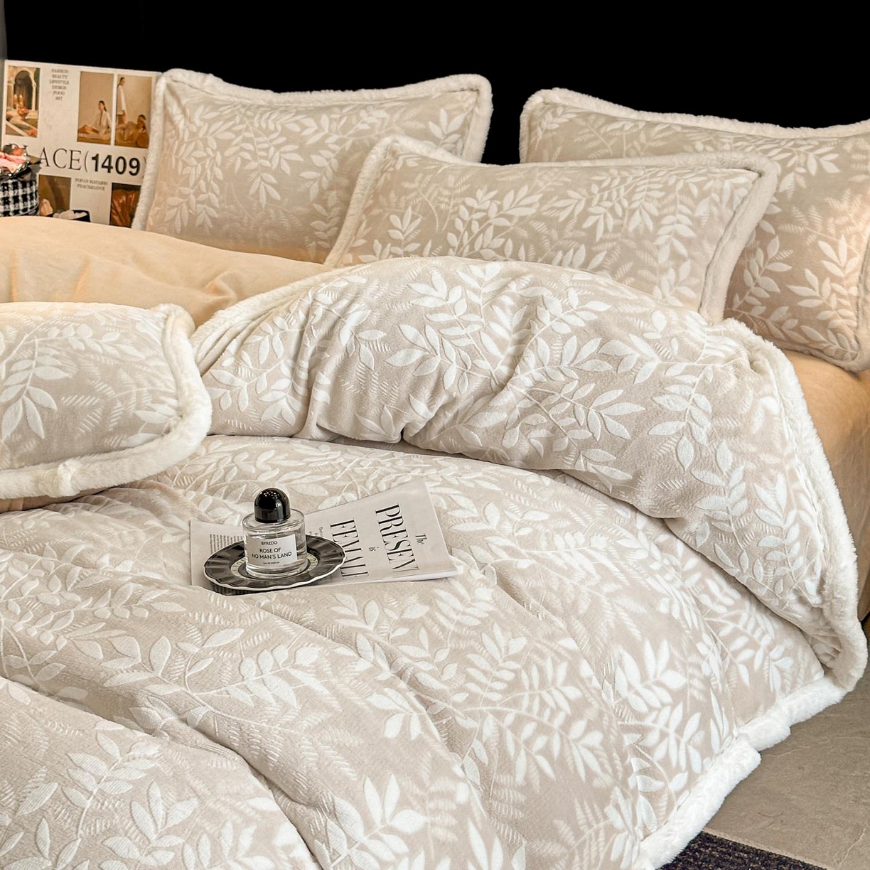 91家纺网 家纺一手货源 找家纺 涵宸家纺 2025新款雕花牛奶绒四件套 和春-米