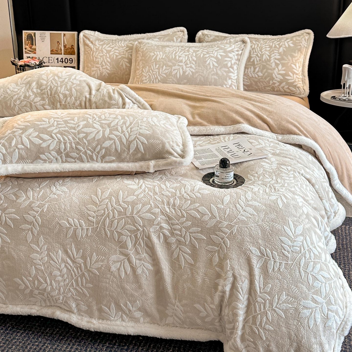 91家纺网 家纺一手货源 找家纺 涵宸家纺 2025新款雕花牛奶绒四件套 和春-米