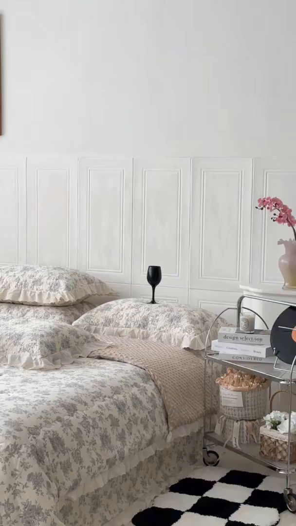 91家纺网 家纺一手货源 找家纺 佰织鑫家居 2025秋冬新品全棉法式床盖款豆豆被四件套 赫本