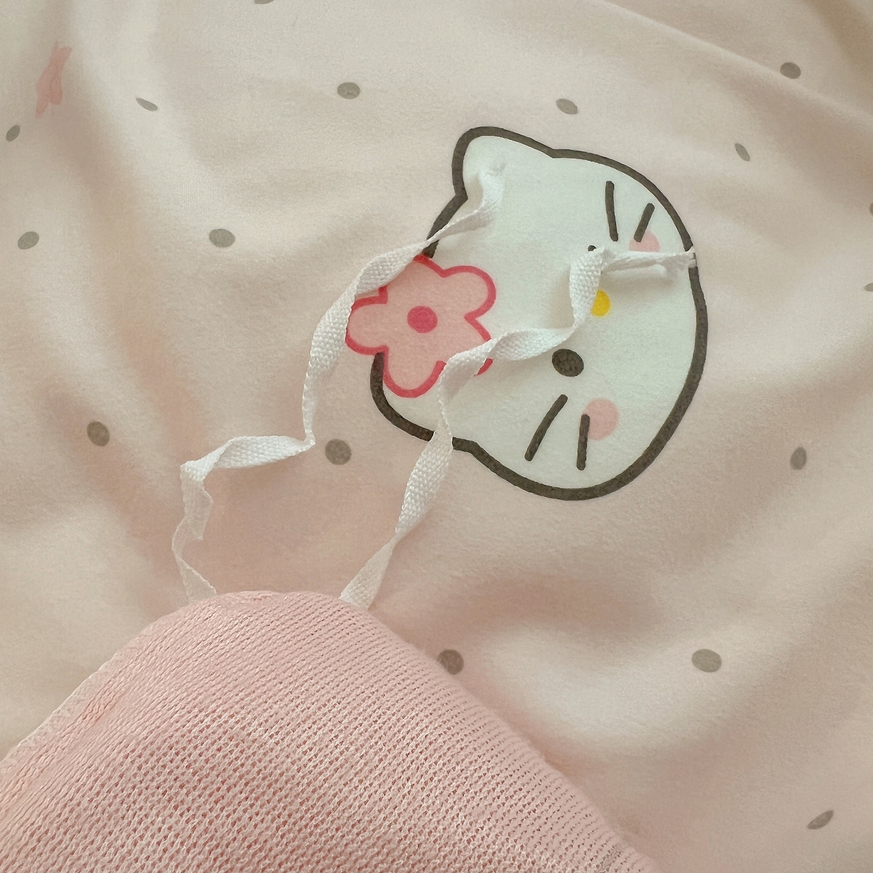 91家纺网 家纺一手货源 找家纺 桃心家居 2025新款A类韩版花边撞色云柔水洗棉加厚牛奶绒少女猫咪棉绒四件套系列 绒花边-甜甜猫咪