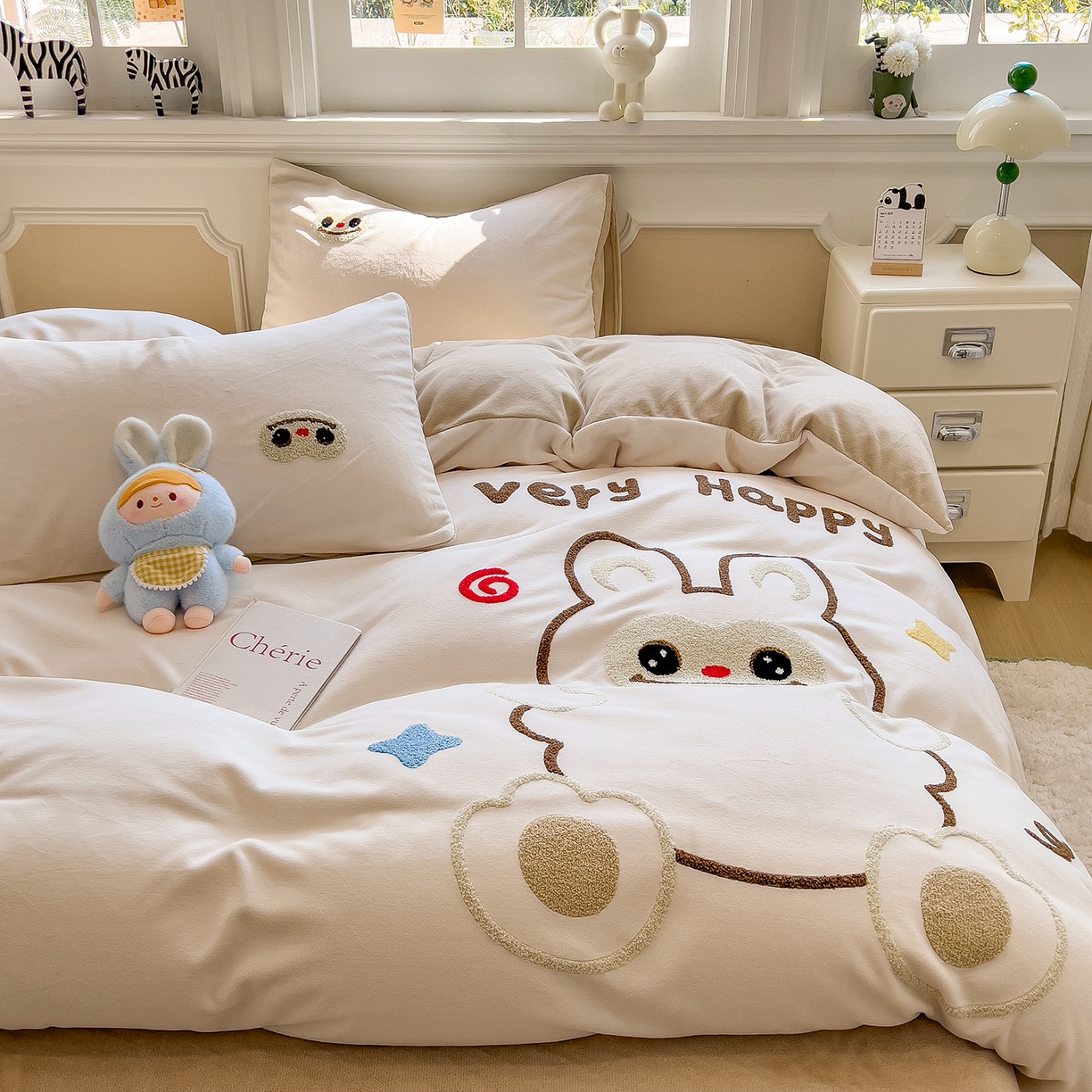 91家纺网 家纺一手货源 找家纺 （总）悦织语 2025新款加厚200克高克重毛巾绣牛奶绒四件套