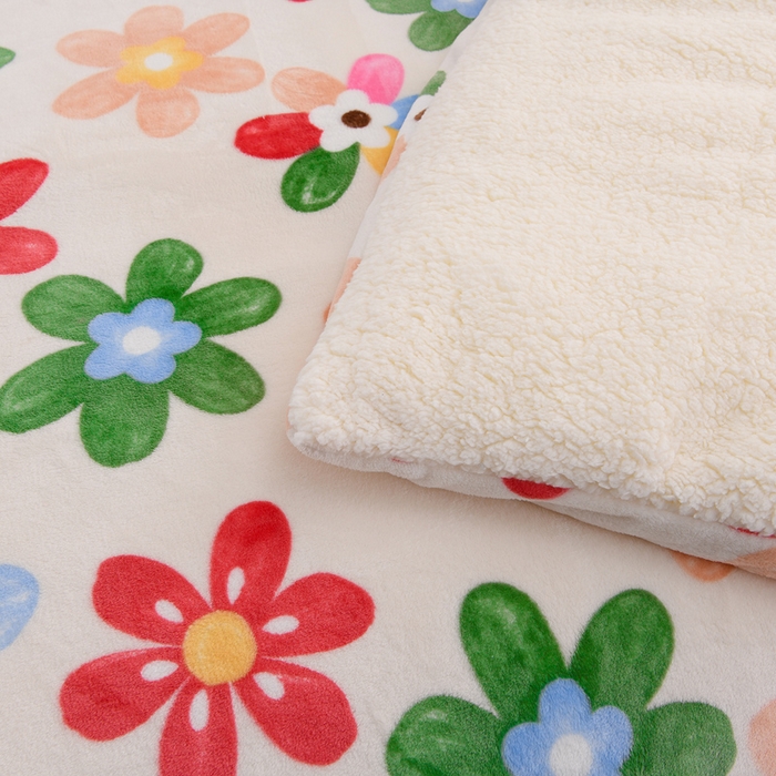 91家纺网 家纺一手货源 找家纺 圣靓 2025新款暖心牛奶绒羊羔绒冬被被子被芯 繁花