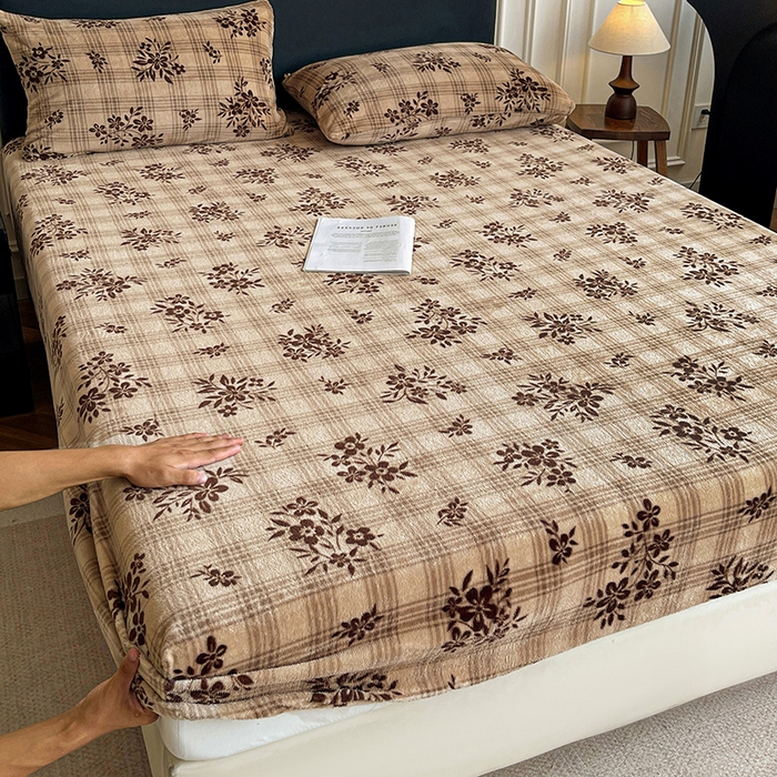 91家纺网 家纺一手货源 找家纺 （总）朵朵家纺 2025新款加厚牛奶绒印花单床笠单品学生宿舍床垫保护套 床笠（床垫保护套可定制尺寸 ）