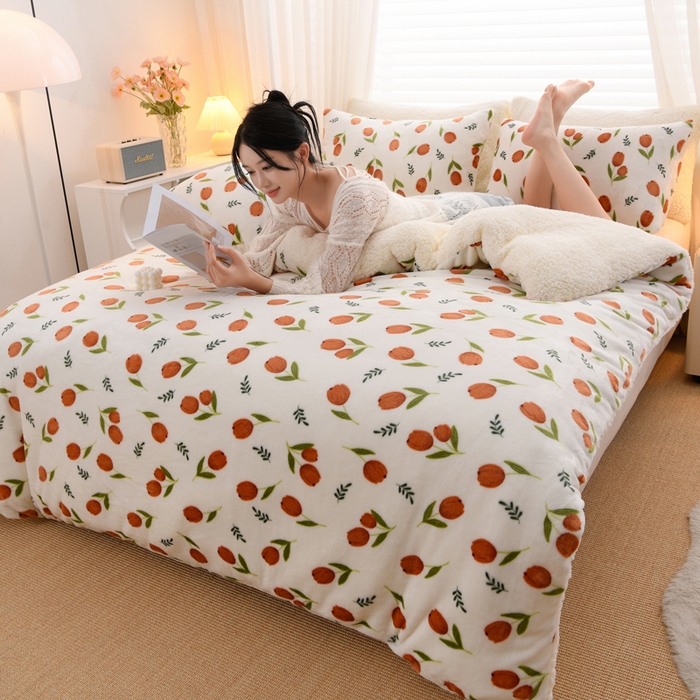 91家纺网 家纺一手货源 找家纺 圣靓 2025新款暖心牛奶绒羊羔绒冬被被子被芯 伊人