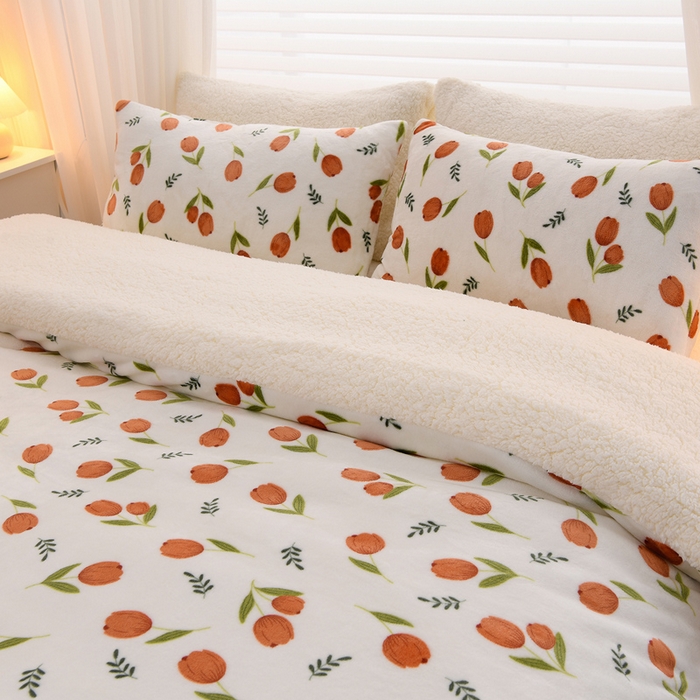 91家纺网 家纺一手货源 找家纺 圣靓 2025新款暖心牛奶绒羊羔绒冬被被子被芯 伊人