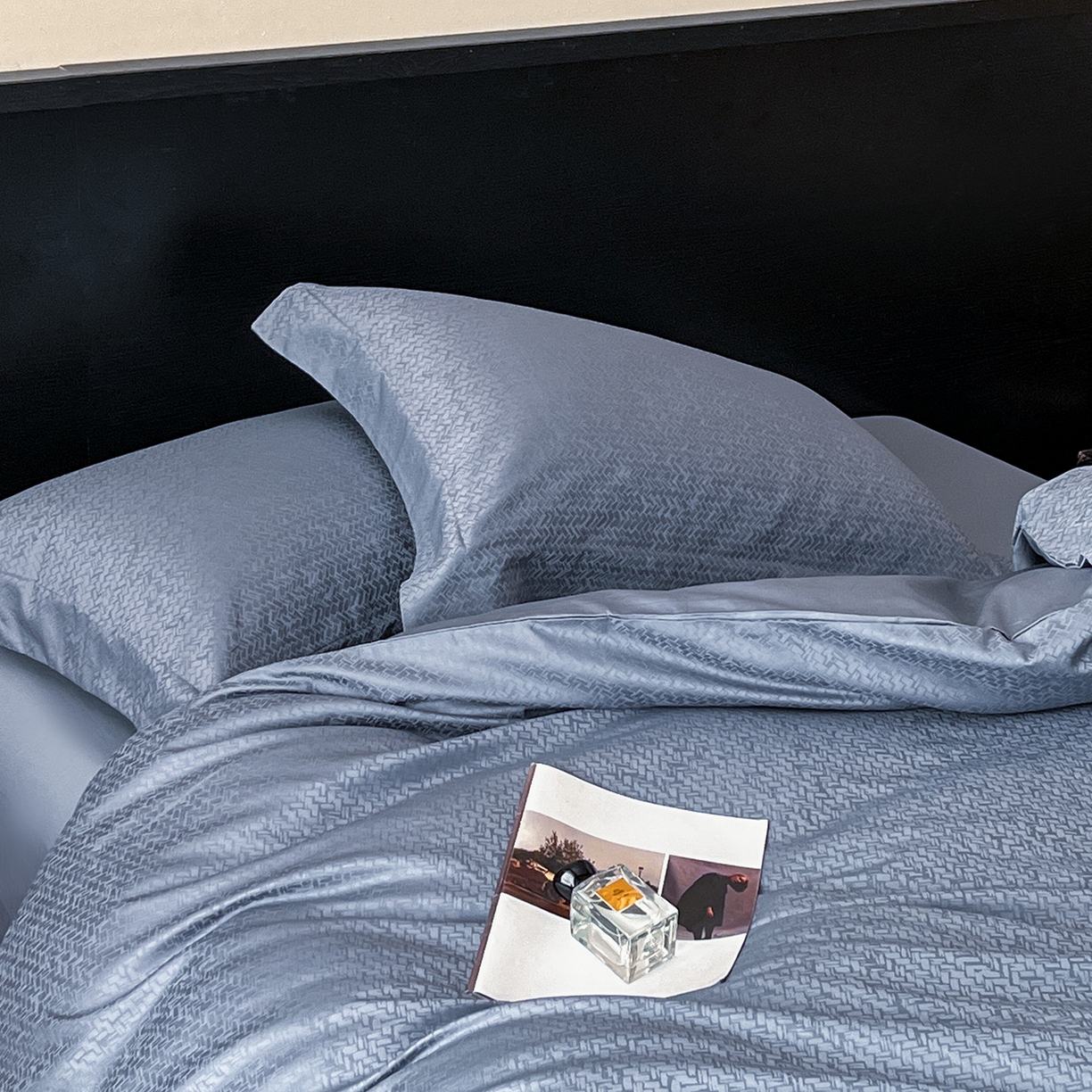 91家纺网 家纺一手货源 找家纺 舒慕家纺 2025新款100支长绒棉提花四件套系列 古利