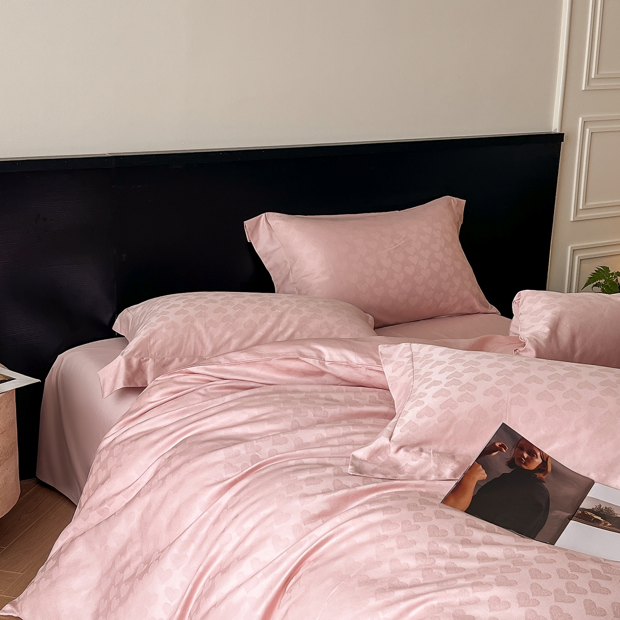 91家纺网 家纺一手货源 找家纺 舒慕家纺 2025新款100支长绒棉提花四件套系列 童心