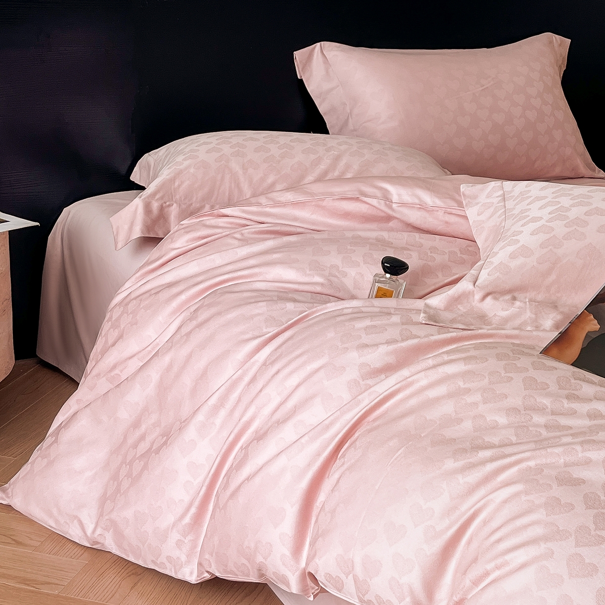 91家纺网 家纺一手货源 找家纺 舒慕家纺 2025新款100支长绒棉提花四件套系列 童心