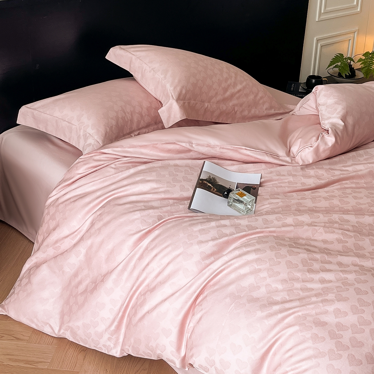 91家纺网 家纺一手货源 找家纺 舒慕家纺 2025新款100支长绒棉提花四件套系列 童心