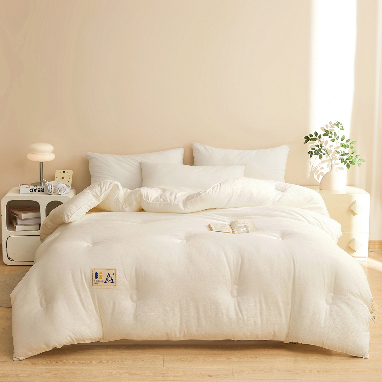 91家纺网 家纺一手货源 找家纺 （总）金喜 2025新款皱皱纱被芯春秋被冬被加厚被子大豆绗缝被子四季被