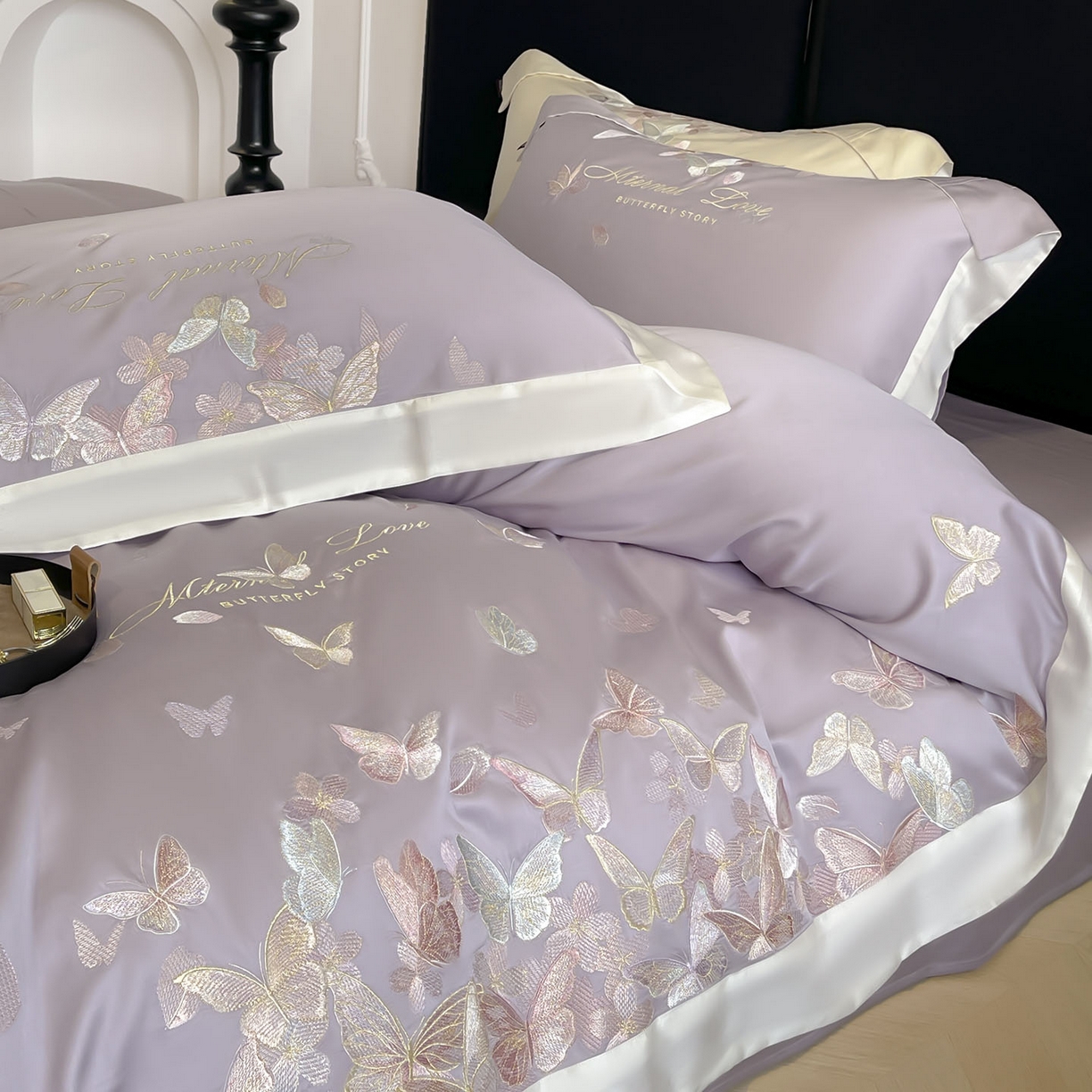 91家纺网 家纺一手货源 找家纺 （总） 2025直播爆款A类贡缎长绒棉四件套纯棉全棉重工刺绣被套床单高端拼接床上用品