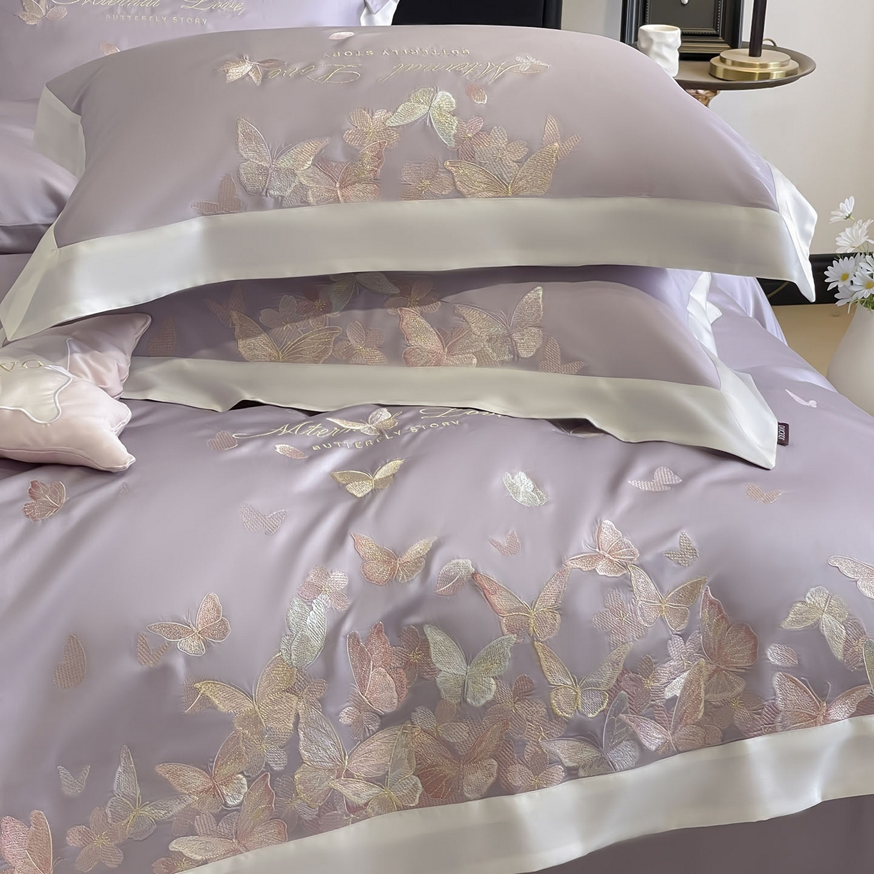 91家纺网 家纺一手货源 找家纺 （总） 2025直播爆款A类贡缎长绒棉四件套纯棉全棉重工刺绣被套床单高端拼接床上用品