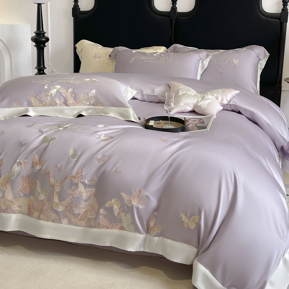 91家纺网 家纺一手货源 找家纺 （总） 2025直播爆款A类贡缎长绒棉四件套纯棉全棉重工刺绣被套床单高端拼接床上用品