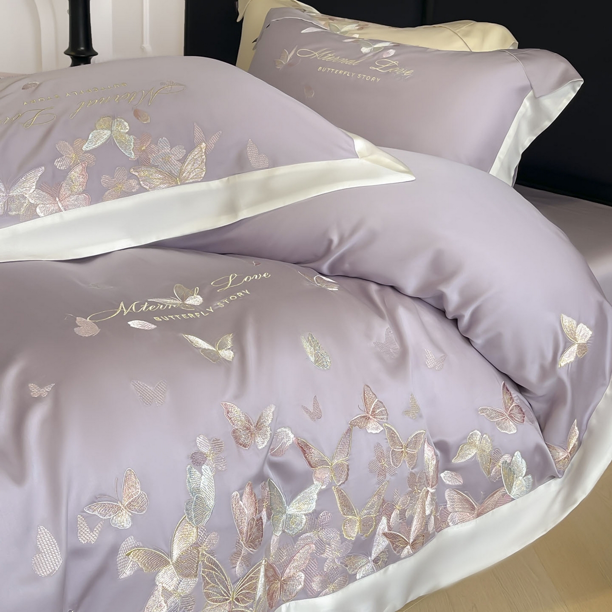 91家纺网 家纺一手货源 找家纺 （总） 2025直播爆款A类贡缎长绒棉四件套纯棉全棉重工刺绣被套床单高端拼接床上用品