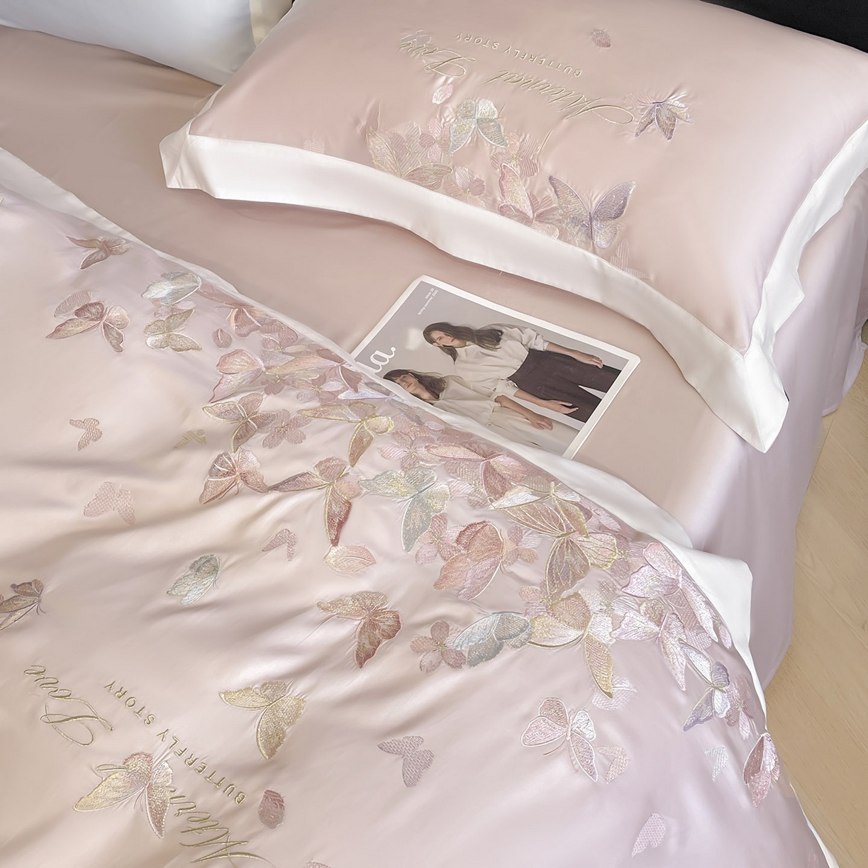 91家纺网 家纺一手货源 找家纺 （总） 2025直播爆款A类贡缎长绒棉四件套纯棉全棉重工刺绣被套床单高端拼接床上用品