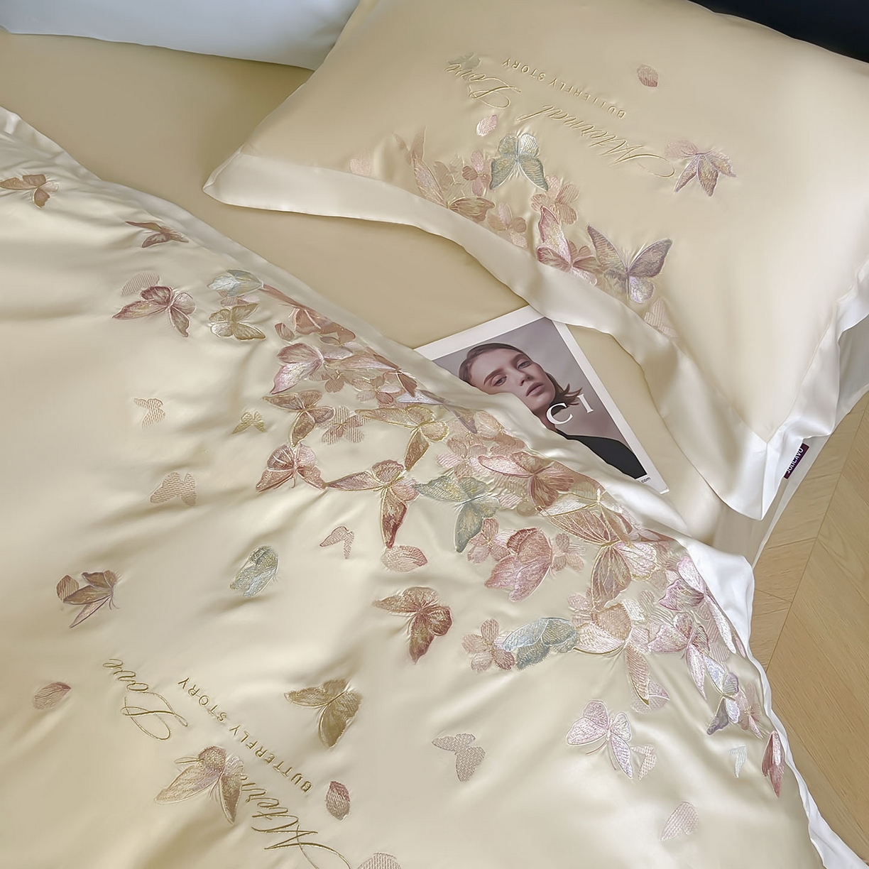 91家纺网 家纺一手货源 找家纺 （总） 2025直播爆款A类贡缎长绒棉四件套纯棉全棉重工刺绣被套床单高端拼接床上用品