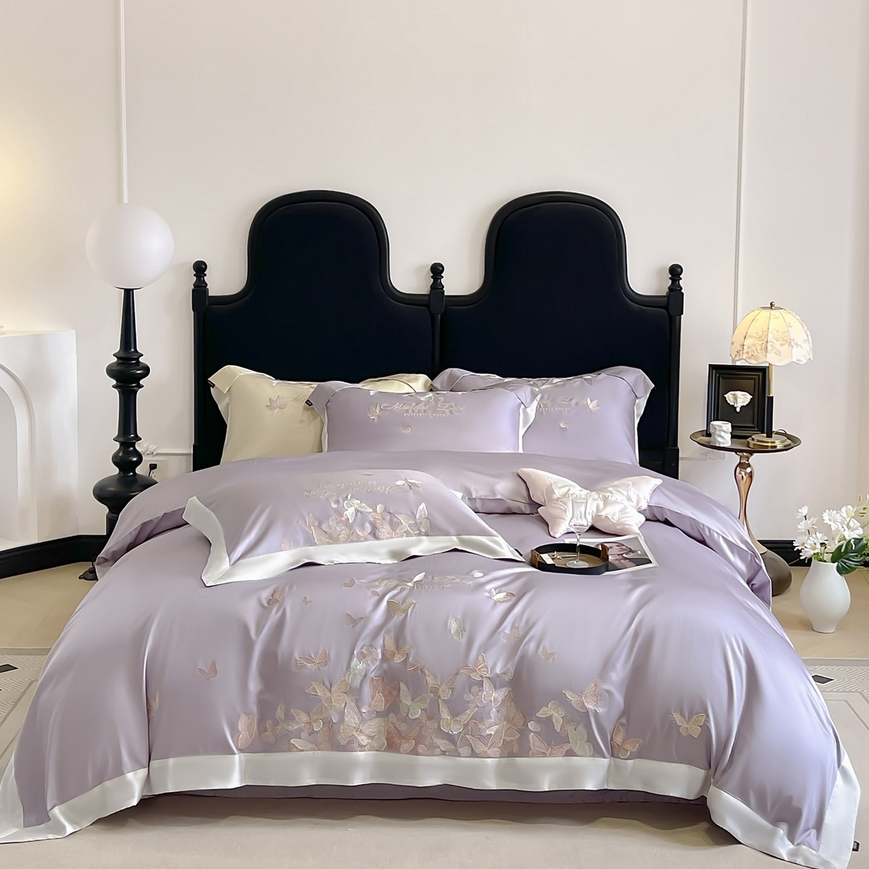 91家纺网 家纺一手货源 找家纺 （总） 2025直播爆款A类贡缎长绒棉四件套纯棉全棉重工刺绣被套床单高端拼接床上用品