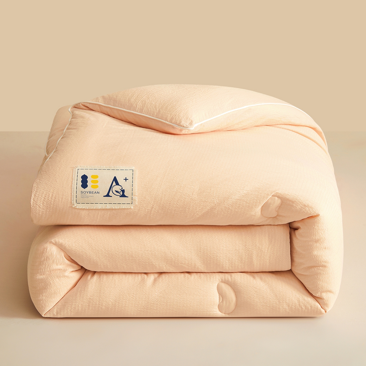 91家纺网 家纺一手货源 找家纺 金喜 2025新款棉麻皱皱纱被芯春秋被冬被加厚被子大豆绗缝被子四季被 雅玉