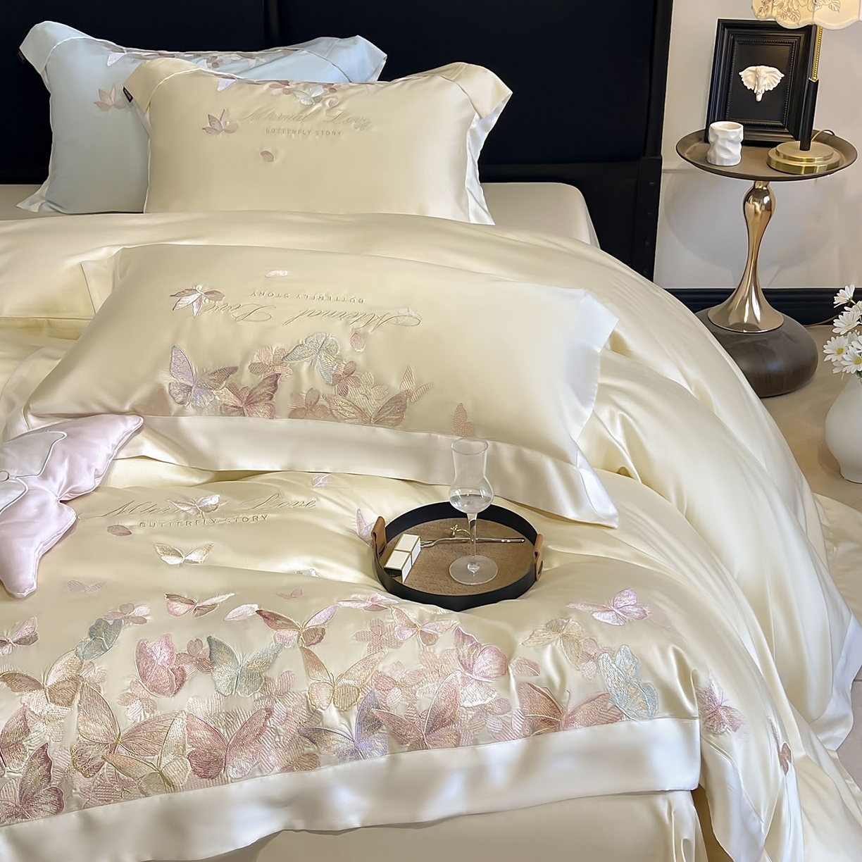 91家纺网 家纺一手货源 找家纺 （总） 2025直播爆款A类贡缎长绒棉四件套纯棉全棉重工刺绣被套床单高端拼接床上用品