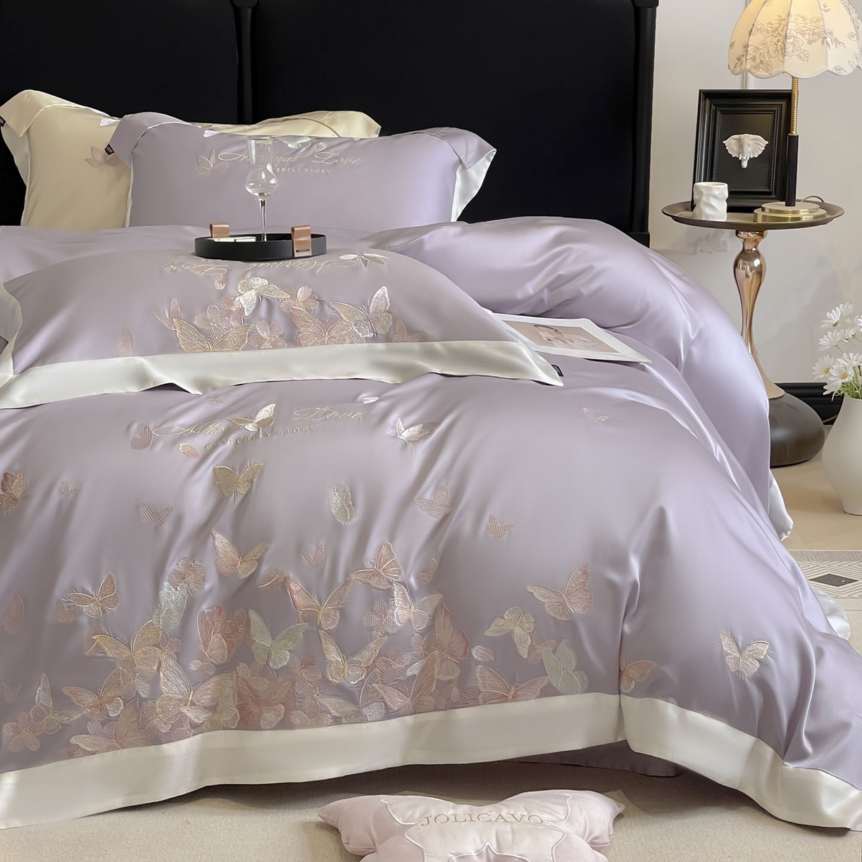 91家纺网 家纺一手货源 找家纺 （总） 2025直播爆款A类贡缎长绒棉四件套纯棉全棉重工刺绣被套床单高端拼接床上用品