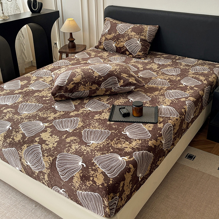 91家纺网 家纺一手货源 找家纺 朵朵家纺 2025新款加厚牛奶绒印花单床笠单品学生宿舍床垫保护套 床笠（床垫保护套可定制尺寸 ） 感恩南瓜