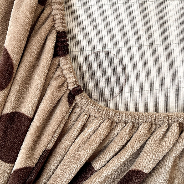 91家纺网 家纺一手货源 找家纺 朵朵家纺 2025新款加厚牛奶绒印花单床笠单品学生宿舍床垫保护套 床笠（床垫保护套可定制尺寸 ） 卡布奇诺