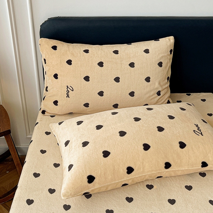 91家纺网 家纺一手货源 找家纺 朵朵家纺 2025新款加厚牛奶绒印花单床笠单品学生宿舍床垫保护套 床笠（床垫保护套可定制尺寸 ） 满心欢喜