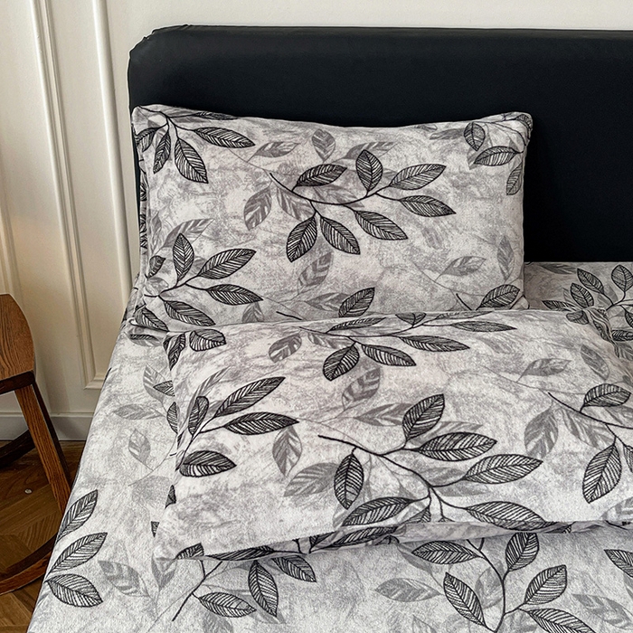 91家纺网 家纺一手货源 找家纺 朵朵家纺 2025新款加厚牛奶绒印花单床笠单品学生宿舍床垫保护套 床笠（床垫保护套可定制尺寸 ） 一叶知秋